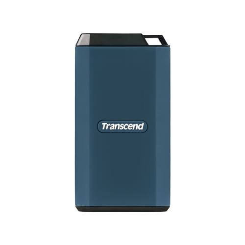 Transcend ESD410C - SSD cifrado de 2 TB - Disco externo USB-C - Cifrado AES de 256 bits - Azul oscuro