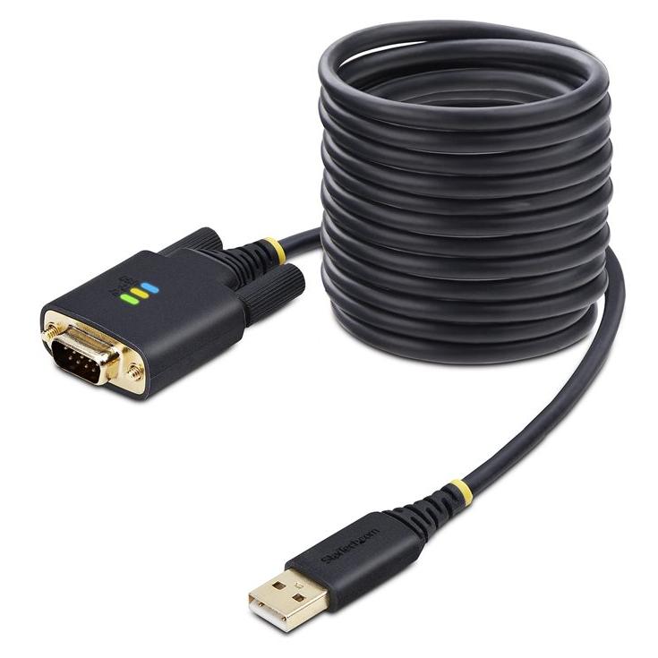 Adaptador USB a serie de 3 metros StarTech.com - Retención COM, DB9 RS232
