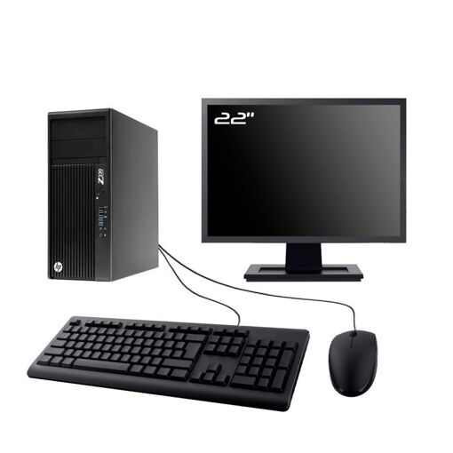 Estación de trabajo HP Z230 Tower - Pantalla de 22'', Procesador Intel i3-4130, 8 GB de RAM, 2 TB SSD, Windows 11