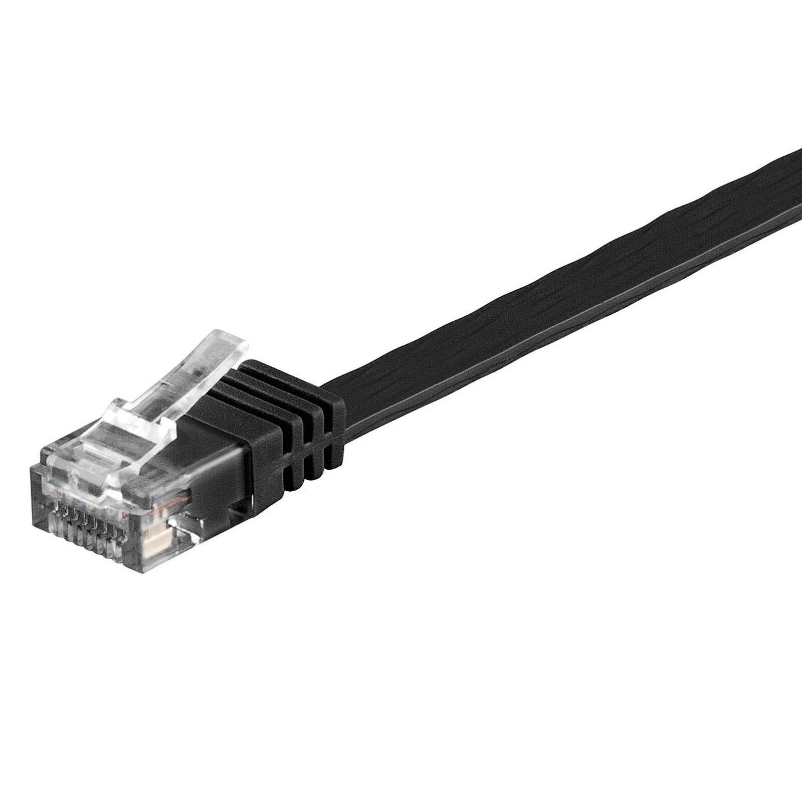 RJ45 flat cable cat 6 U/UTP 15 m (Black)
