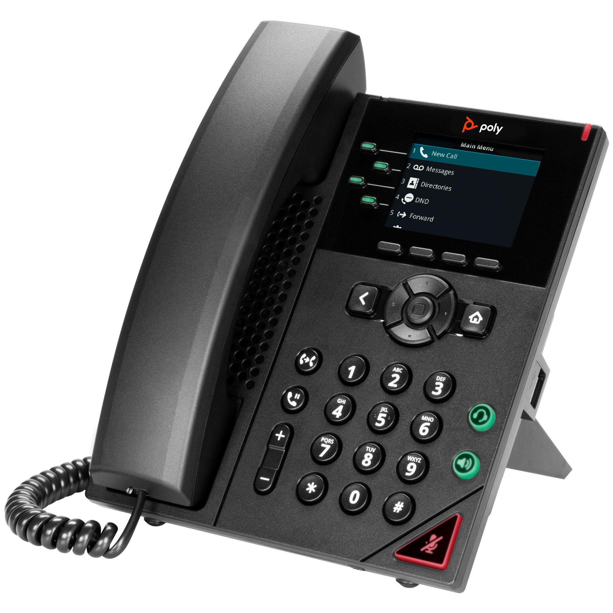 Téléphone IP HP Poly VVX 250 à 4 lignes avec PoE