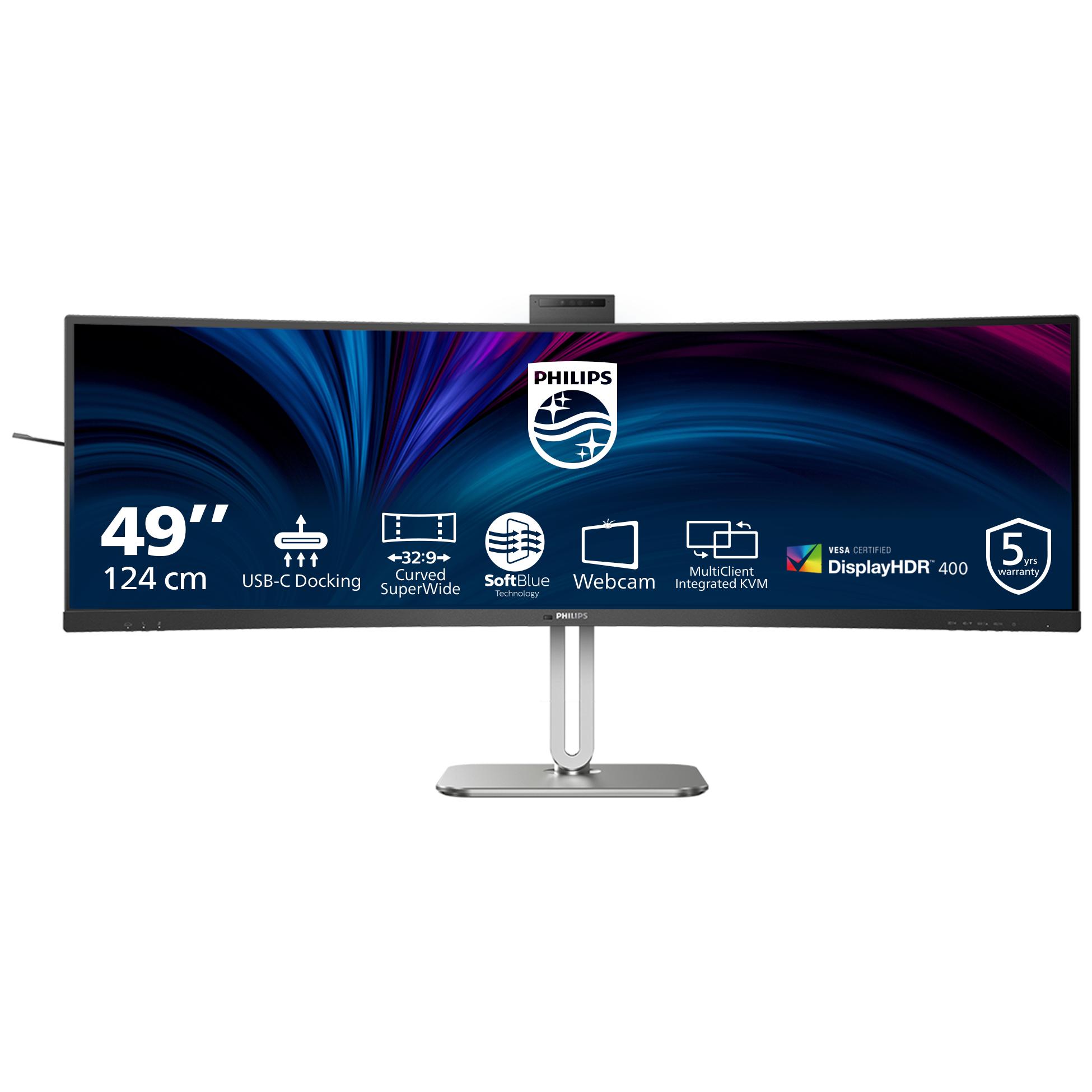 Philips 49B2U6900CH/00 48.8-Inch Dual QHD LCD Smart TV, Black