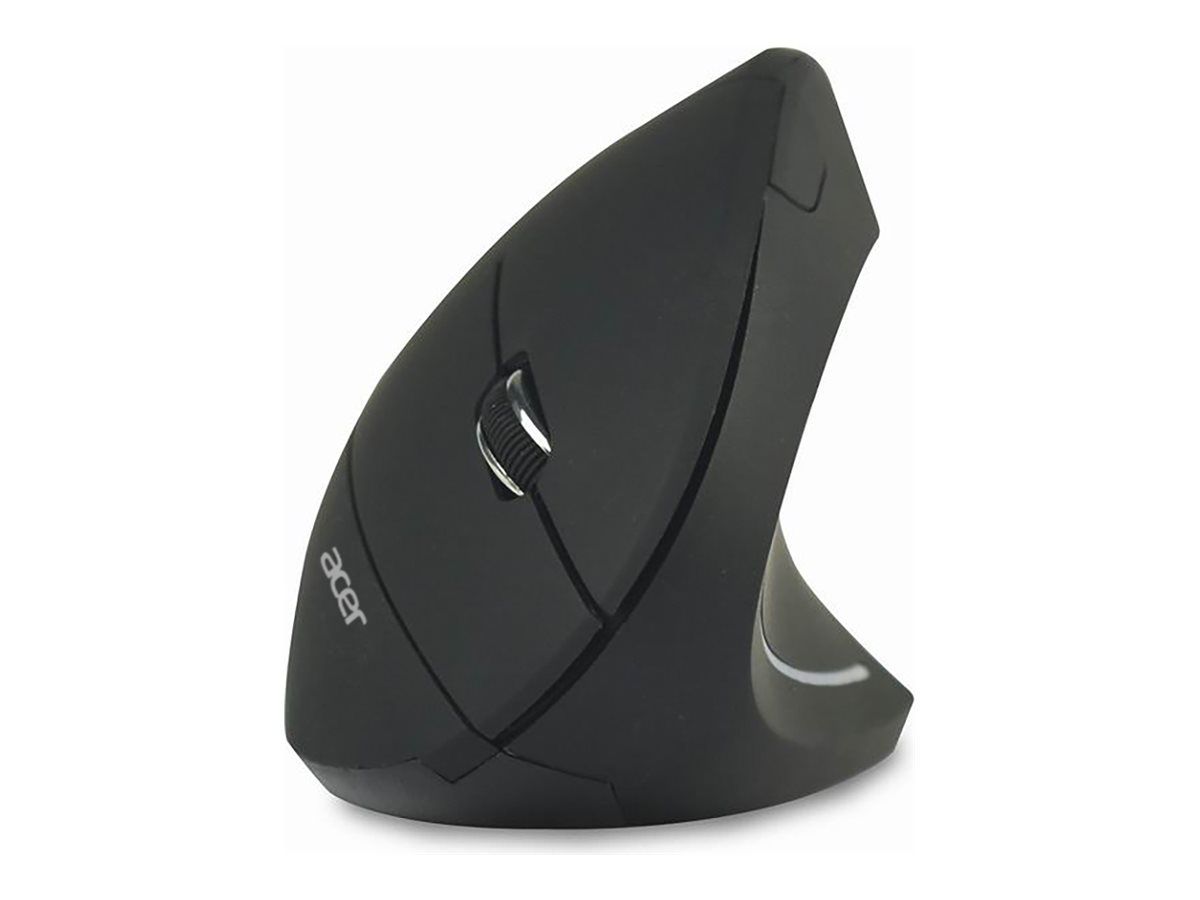 Acer Vertical Ergonomic Mouse for Right-Handed Users, 2.4GHz Wireless, 6 Buttons, USB Receiver, Black