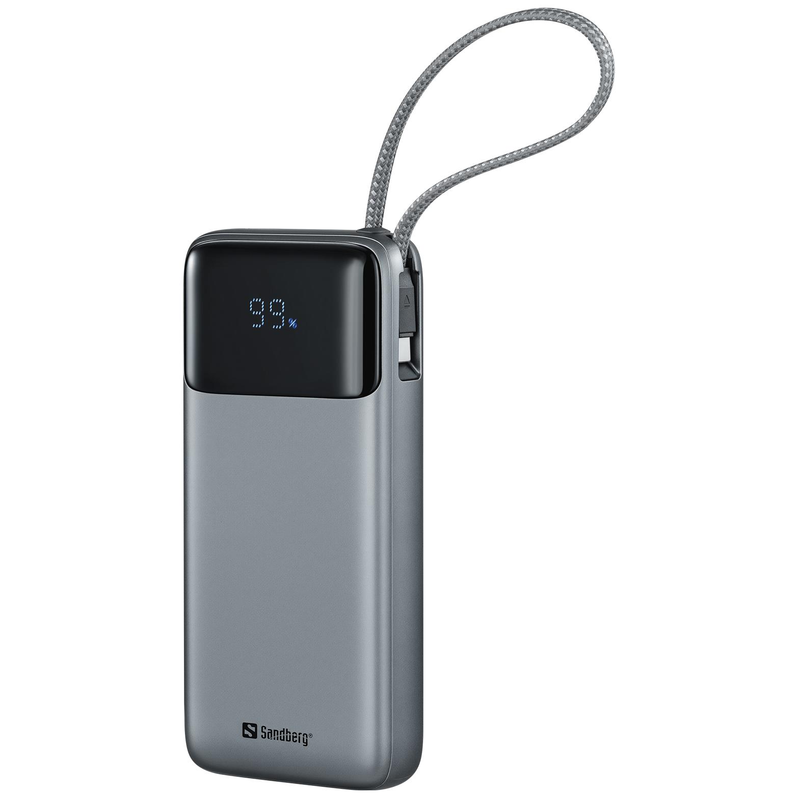 Sandberg 20,000mAh Power Bank (Lipo) - Black and Grey