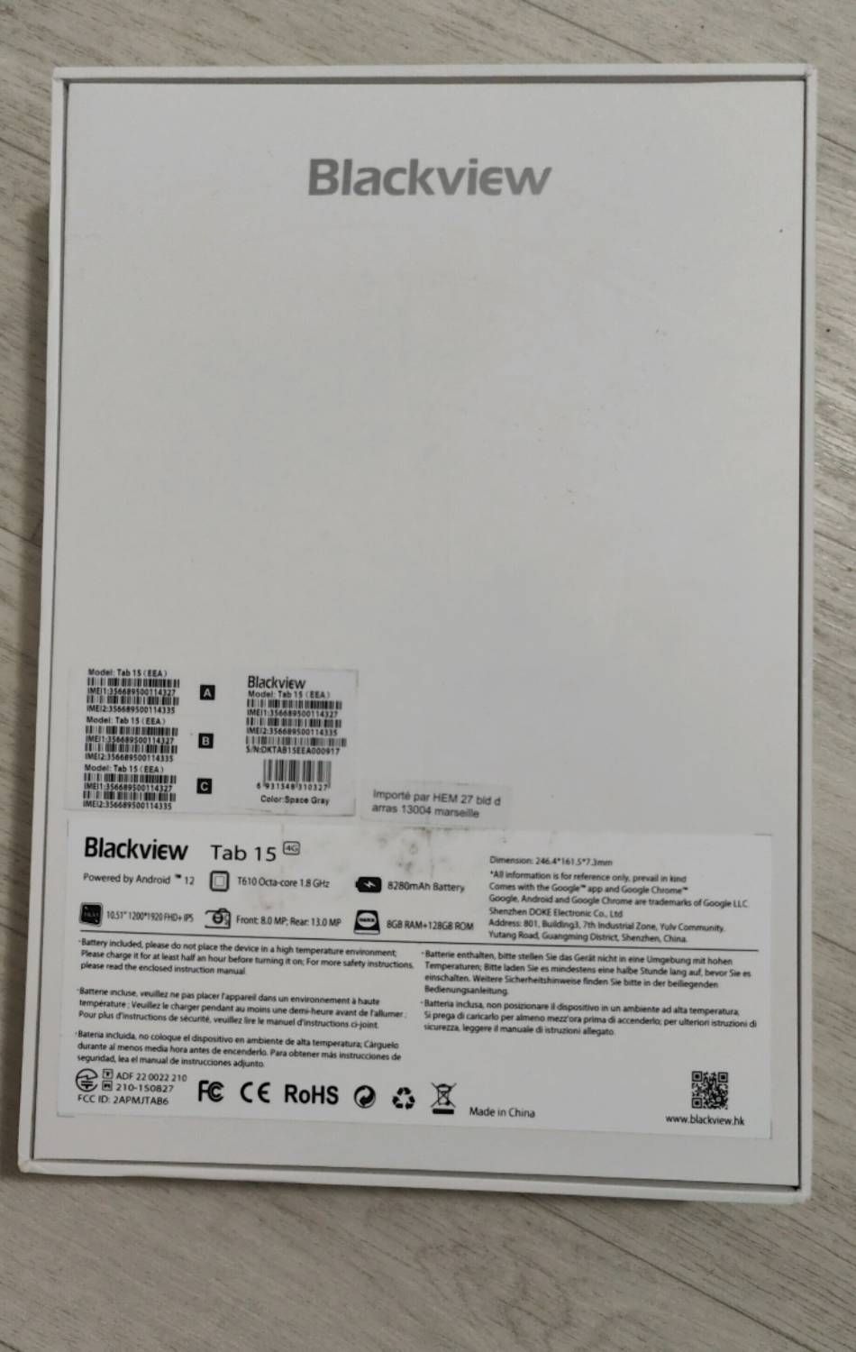 Tablet Blackview Tab 15 4G 8/128GB 10.51 pulgadas Gris