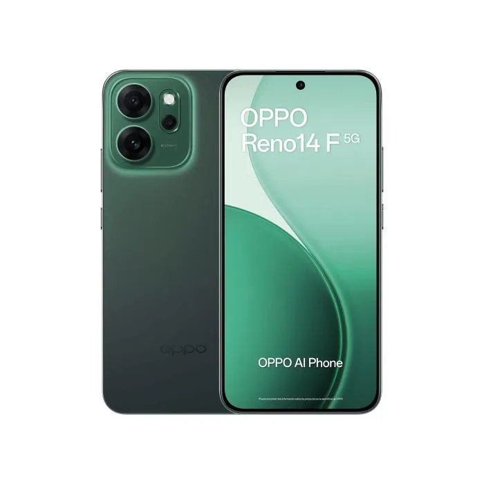 Smartphone - Oppo Reno14 F 5G - 8GB RAM - 256GB - Dual SIM - Green Luminous