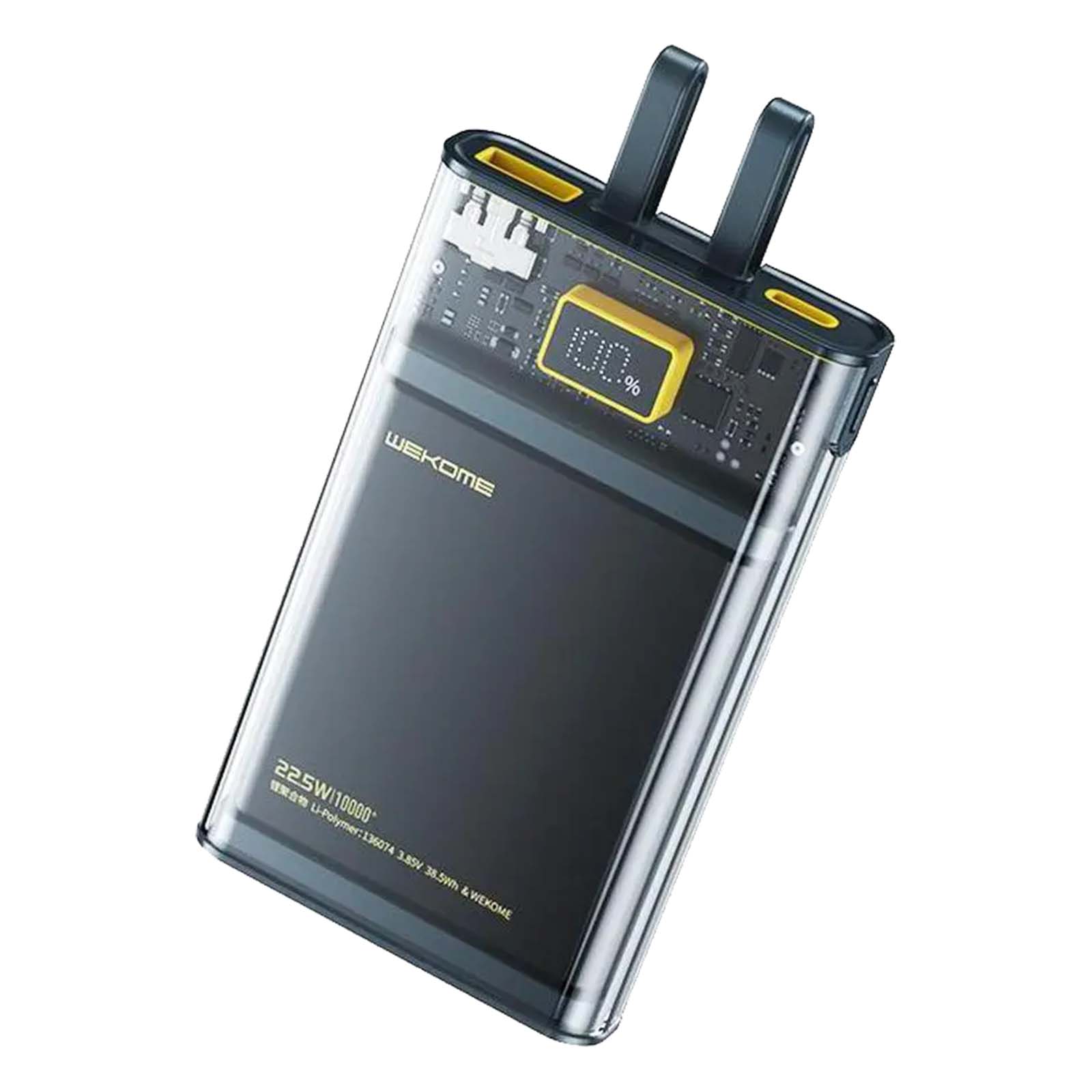 Wekome 10,000mAh Power Bank with USB-C and Lightning Cables