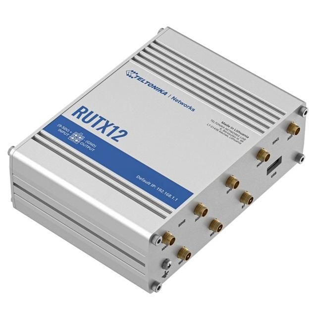 Teltonika RUTX12 - Wireless Router - 5-Port WWAN Switch - 1GbE, PPP, Modbus - Wi-Fi 5 - Dual Band