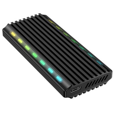 Connectland M2 SSD USB3.2 NVMe SATA PCIe Black RGB