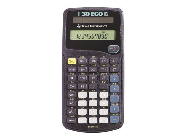 Texas Instruments TI-30 Eco RS Scientific Calculator - 10 Digit - Solar Panel