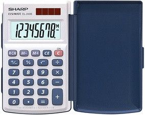 Sharp EL-243S - 8-Digit Pocket Calculator - Battery & Solar Panel