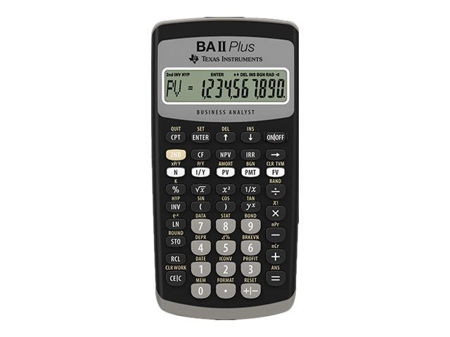 Texas Instruments BA II Plus Financial Calculator - 10-Digit Display - Battery-Powered