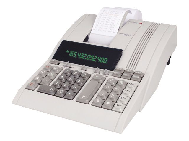 Olympia CPD 5212 - 12-Digit Calculator with Printer - VFD Display - AC Adapter