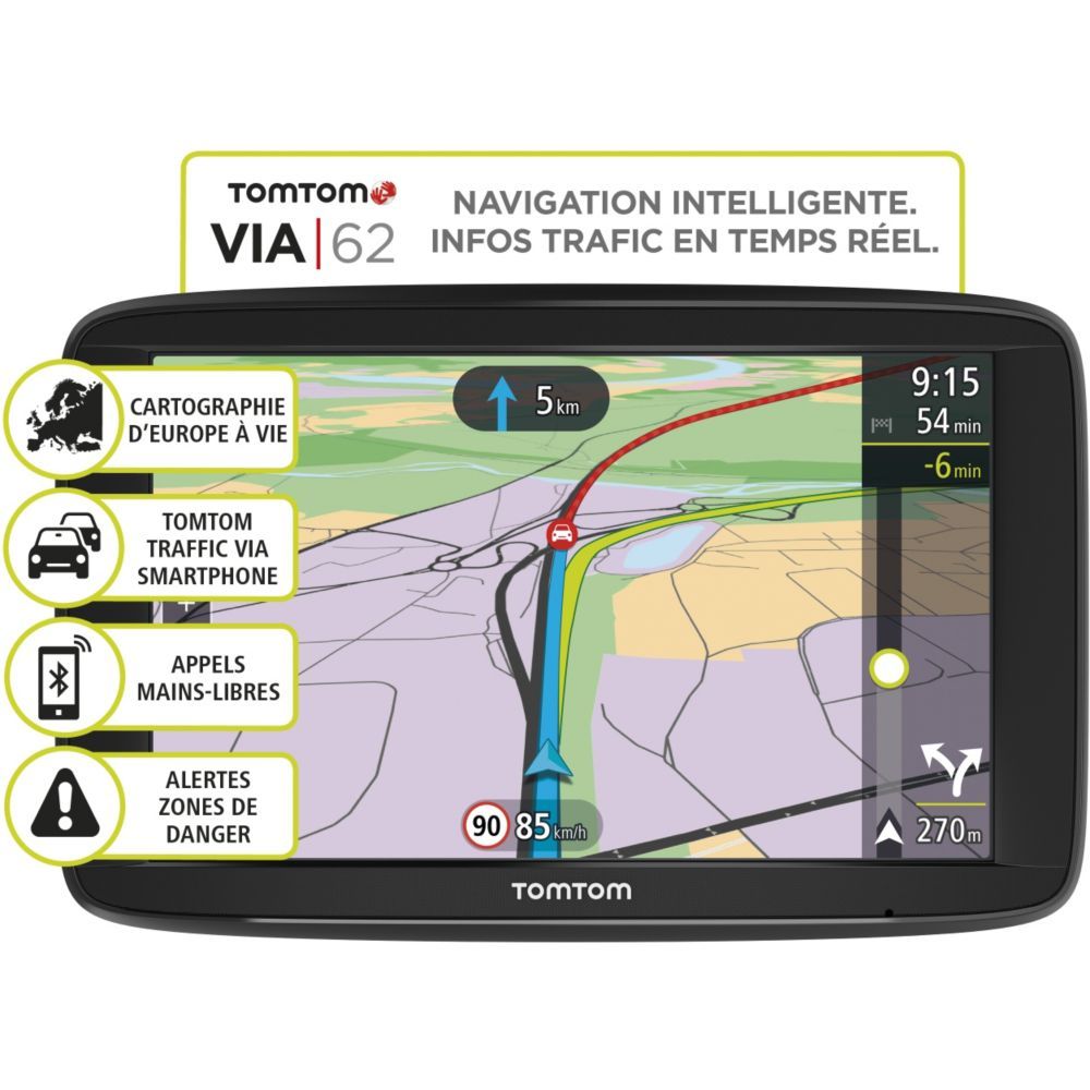 TomTom VIA 62 - GPS Navigator - 6" Large Screen