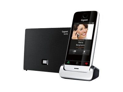 Gigaset SL910 Wireless Phone - Bluetooth Interface - Caller ID - DECTGAP - Piano Black, Metal