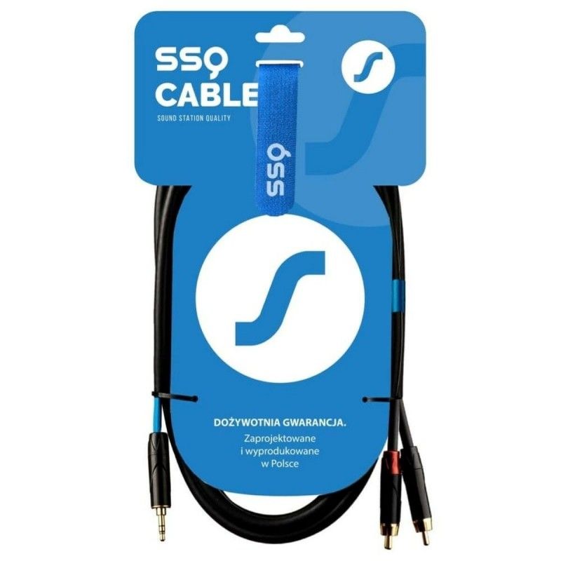 SSQ MiJRCA1 1m Audio Jack to 2 RCA Cable