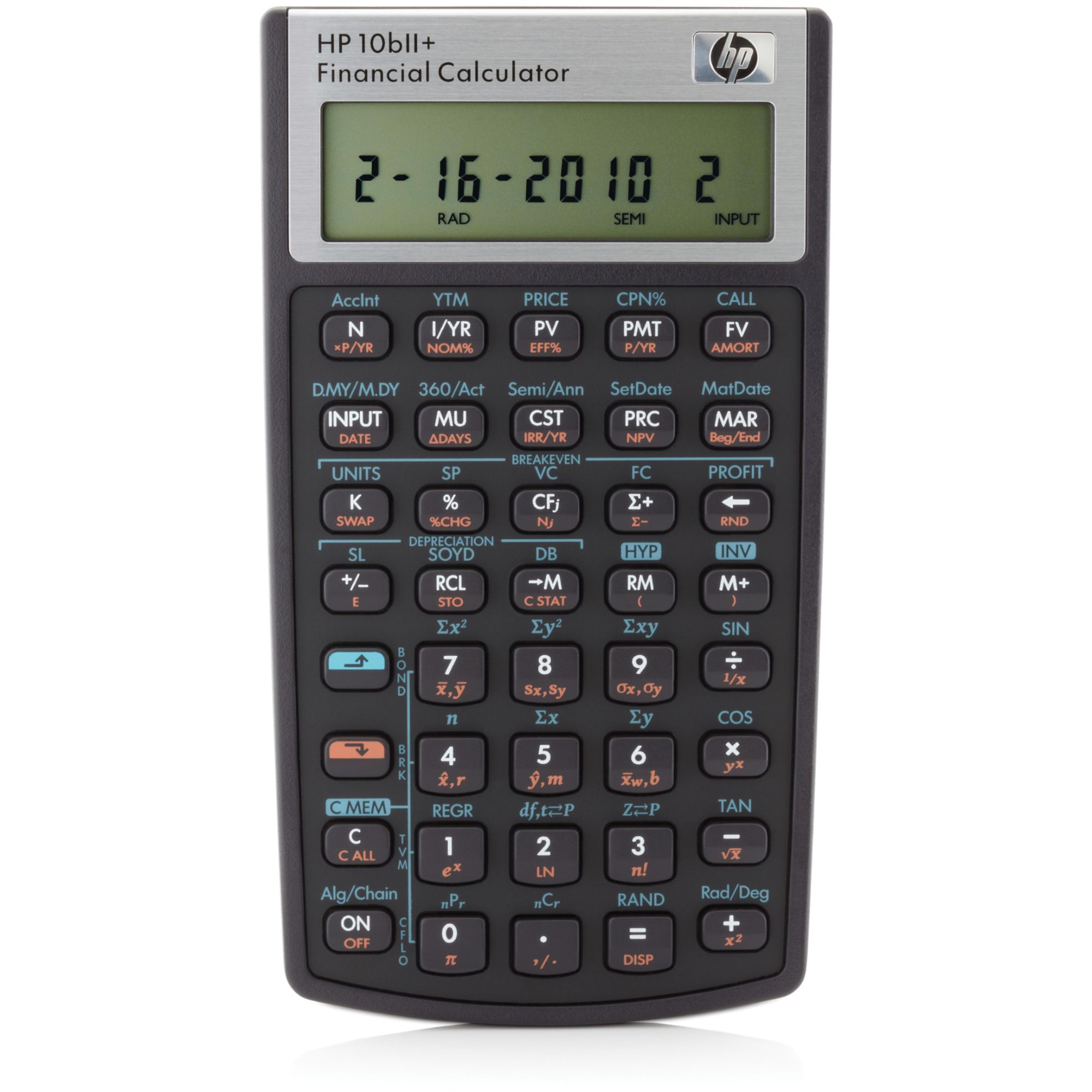 HP 10bII+ Financial Calculator - 12-Digit - Battery