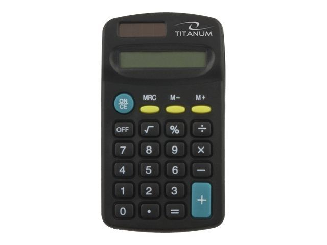 Esperanza Titanum TCL101 - Solar-Powered Pocket Calculator - 8-Digit Display