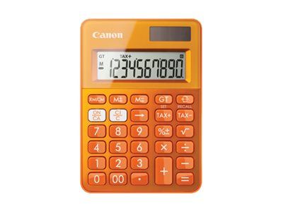 Canon LS-100K Solar & Battery Powered 10-Digit Calculator - Metallic Orange