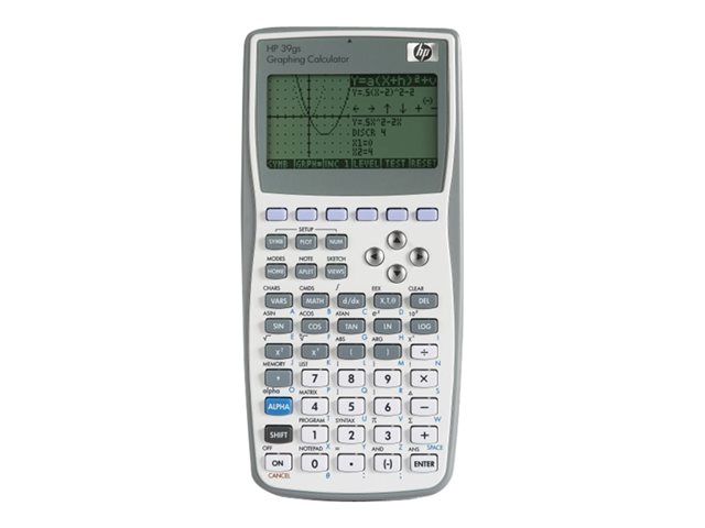 Calculatrice graphique HP 39gs - USB, infrarouge, série - Pile, mémoire de sauvegarde