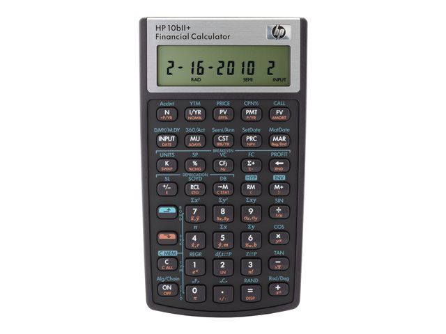 HP 10bII+ Financial Calculator - 12-Digit - Battery-Powered