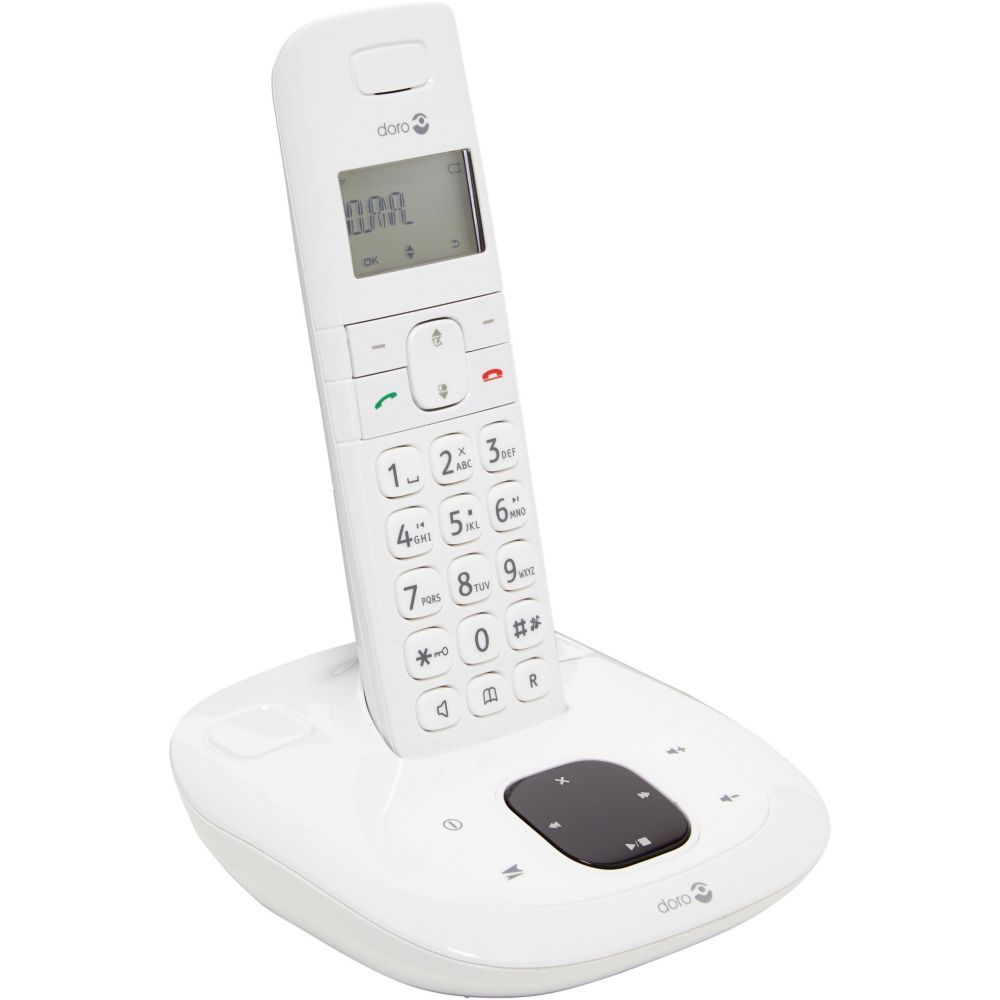 Doro Comfort 1015 Cordless Phone with Caller ID and DECT Technology - White