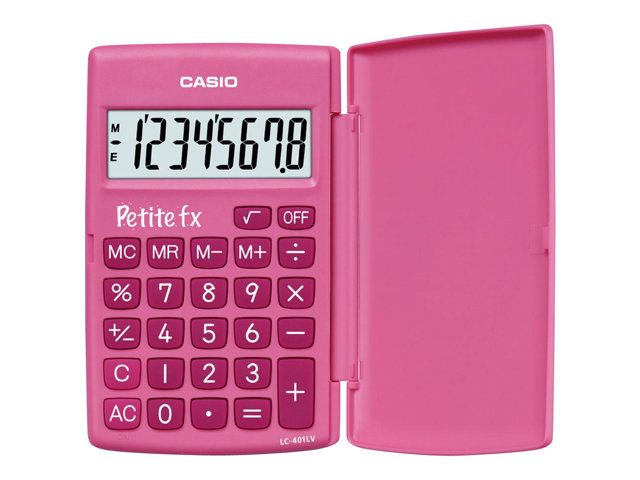 Casio 8-Digit Pocket Calculator LC-401LV - Battery-Powered