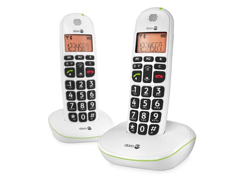 Teléfono inalámbrico Doro PhoneEasy 100W DUO Blanco