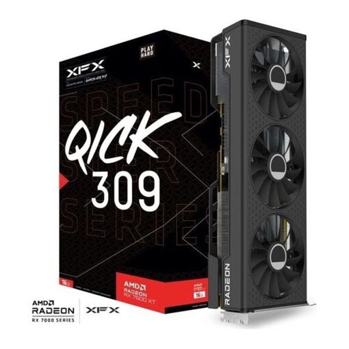 Carte graphique XFX Speedster QICK 309 Radeon RX 7600 XT, 16 Go GDDR6, PCI Express