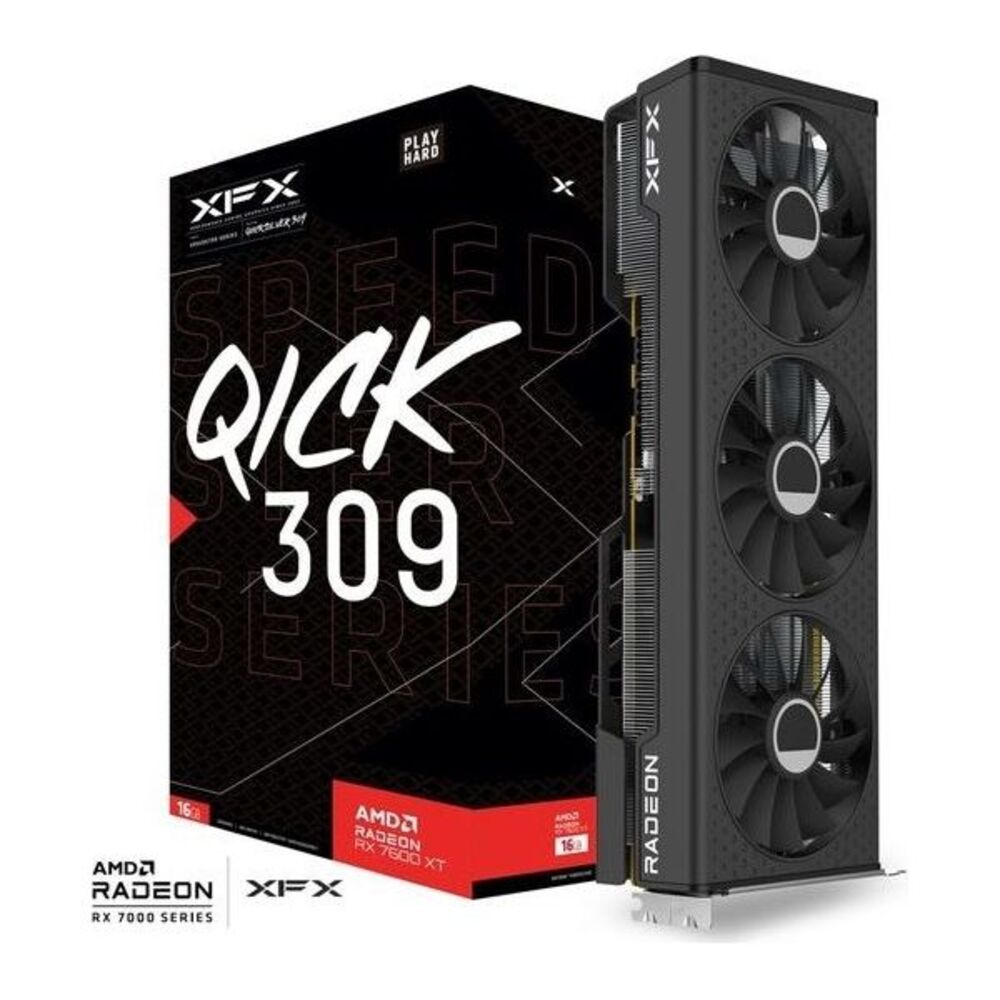 XFX Speedster QICK 309 Radeon RX 7600 XT, 16GB GDDR6, PCI-Express