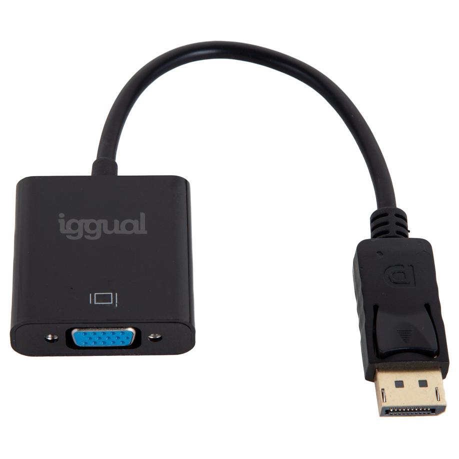 Cable de video Igual DisplayPort a VGA 0,2 m Negro