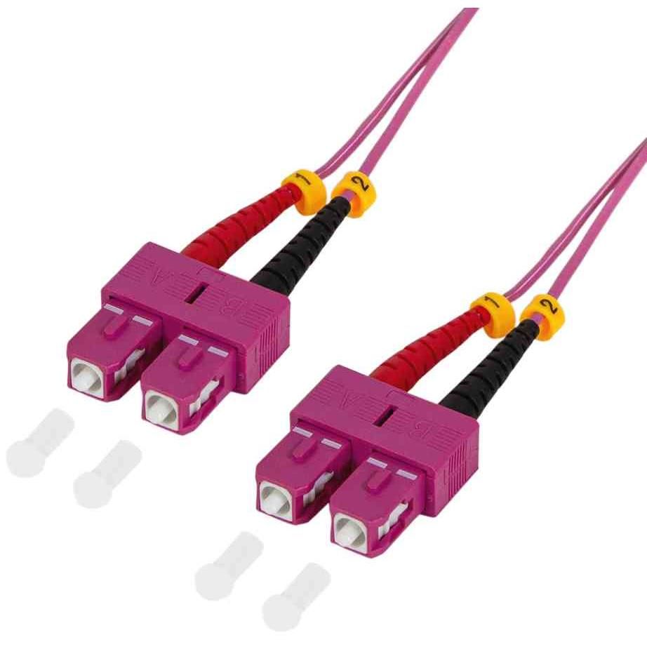 LogiLink Professional Patch Cable, SC Duplex OM4, 2m