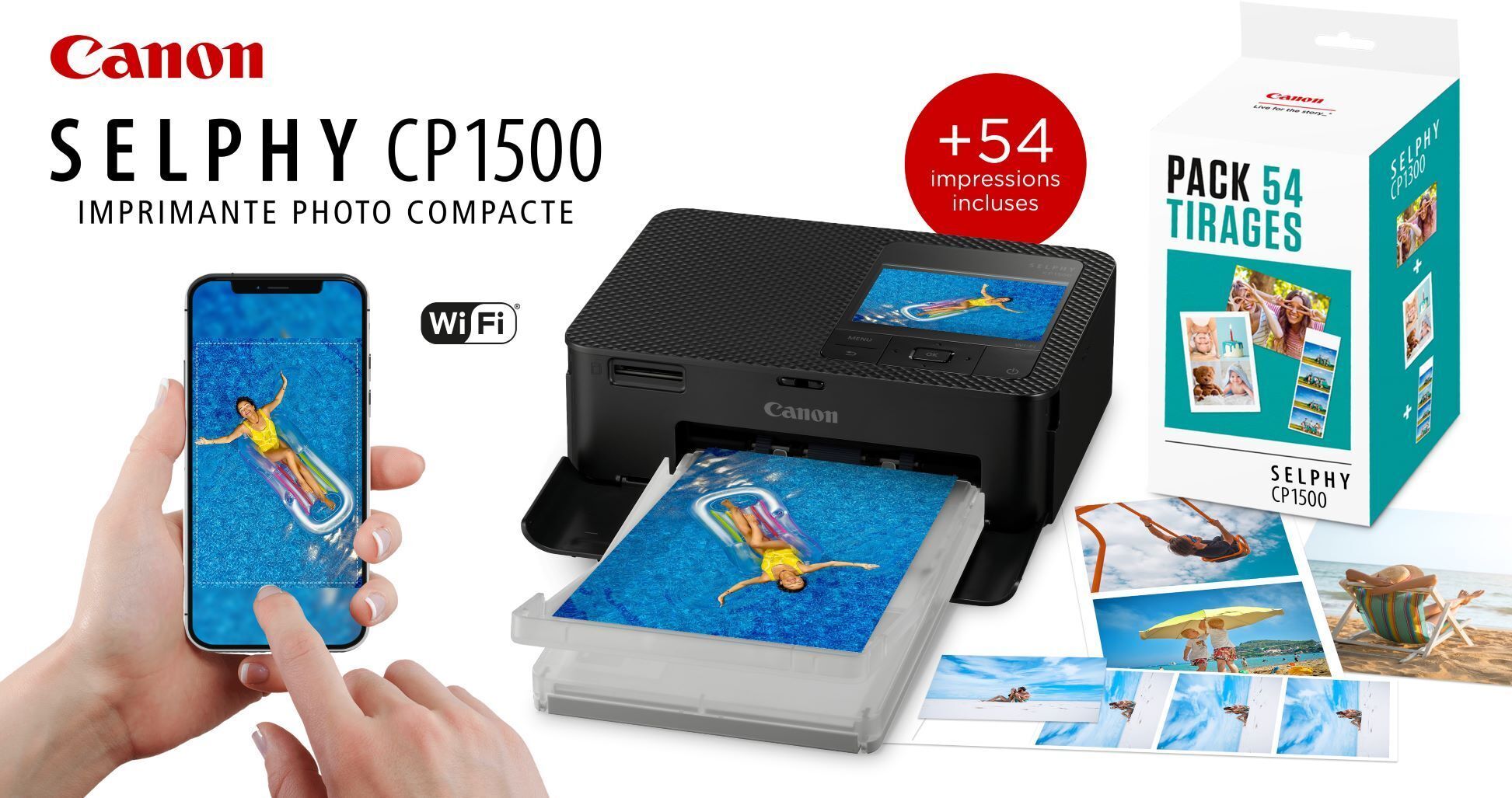 Canon SELPHY CP1500 Portable Photo Printer - Black