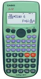 Calculatrice scientifique Casio FX-92 2D+ avec écriture 2D