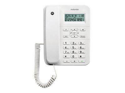 SGW Global Motorola CT202 - Teléfono fijo con identificación del llamante - Blanco