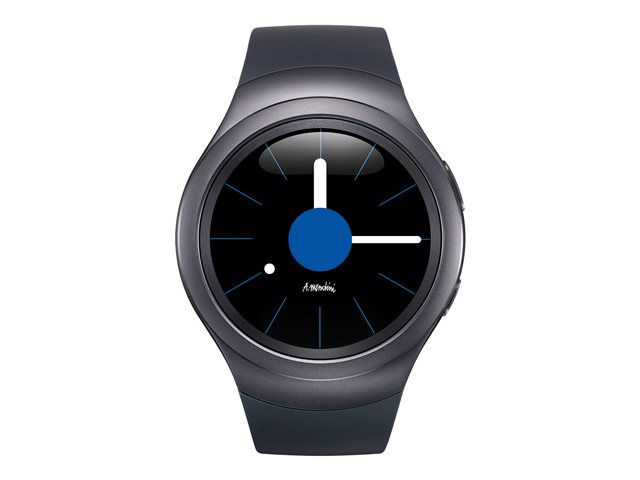 Samsung Gear S2 - 42mm - Dark Grey - Smartwatch with Strap - Silicone - Black - 1.2" Display - 4GB - Wi-Fi, NFC, Bluetooth