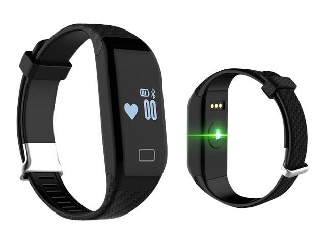 Storex Wee'Plug SB-15 Activity Tracker - 0.91" Display - Monochrome - Bluetooth - Carbon