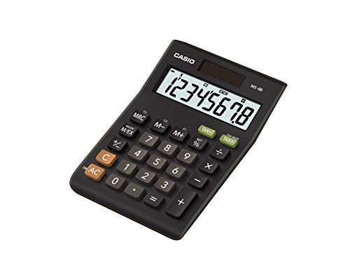 Casio CASMS8B Calculatrice - Noir (Taille: Grand, Couleur: Noir, Capacité: 127 Fonctions)