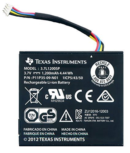Texas Instruments TI-84 Plus C Silver Rechargeable Battery Kit with Cable