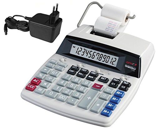 Geha D69 Plus 12-Digit Calculator with Printer - Black/Red
