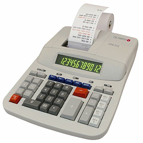 Olympia Calculatrice (Model 944837002) - Size: A5, Color: Black, Capacity: 12-Digit Display