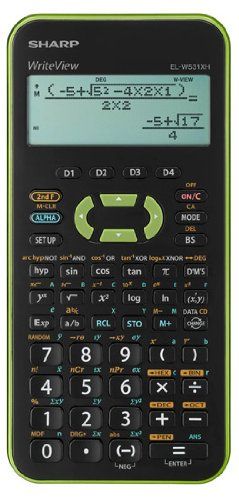 Sharp WriteView EL-W531XH Scientific Calculator - 16-Digit Display - Battery Powered - Black/Green