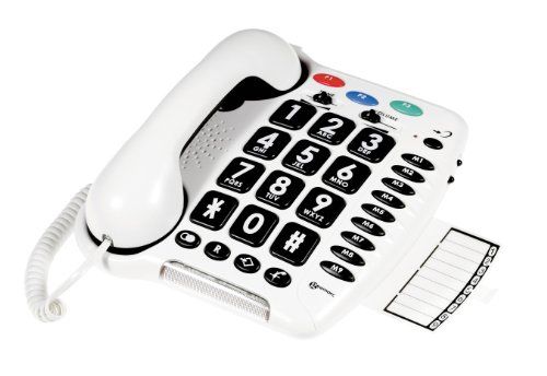 Geemarc Amplified Phone with Large Buttons (CL100V2_WH_IF)
