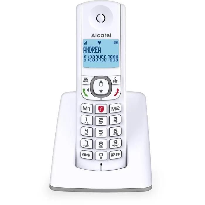 ATLINKS Classic F530 Corded Telephone with Caller ID - DECT, 3-Way Calling - Grey