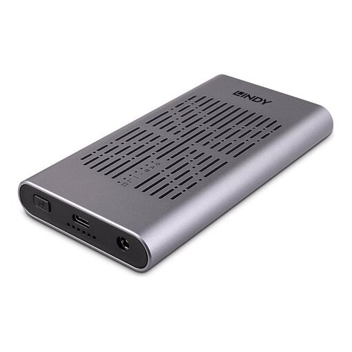 Lindy - Caja exterior - Función de clonación - M.2 - Tarjeta M.2 NVMe / PCIe (NVMe) - USB 3.2 (Generación 2x2) - Plata