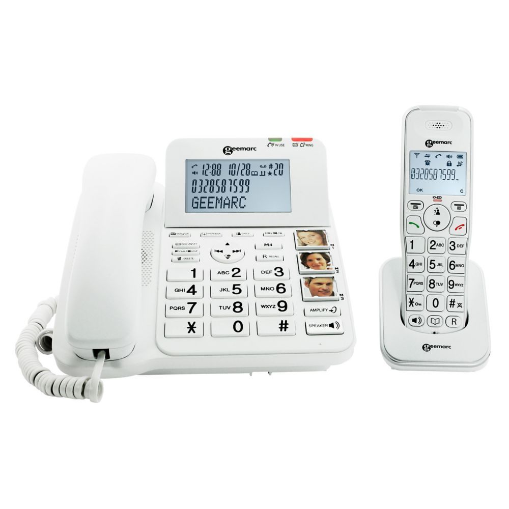 Geemarc Amplidect Combi 295 Telephone, White