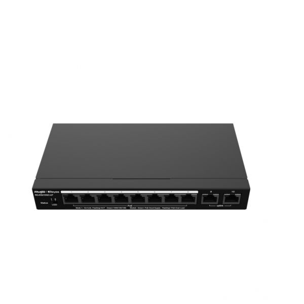 Ruijie Networks RG-ES210GC-LP 10/100/1000 Gigabit Ethernet Managed Switch with PoE, Black
