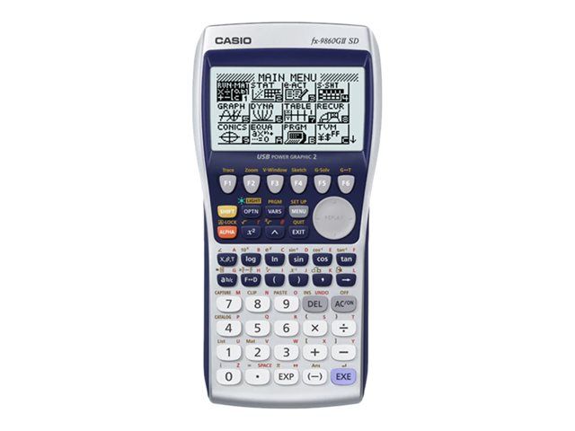Casio FX-9860GII - Graphical Calculator - USB - 10 Digit + 2 Exponents - Battery