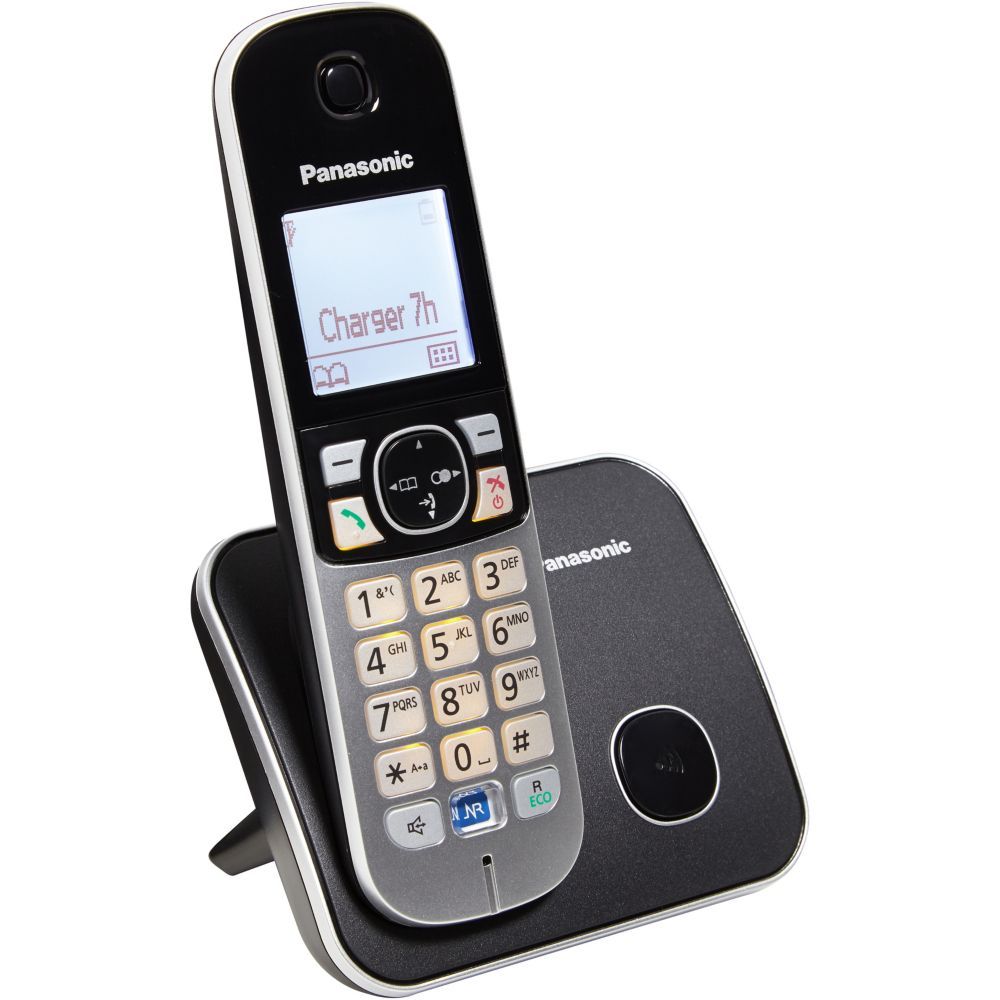 Panasonic KX-TG6811 - Cordless Phone with Caller ID - DECTGAP - Black