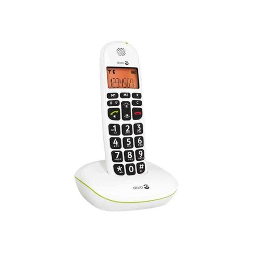 Téléphone sans fil Doro PhoneEasy 100W - Affichage de l'identité appelant - DECTGAP - Blanc